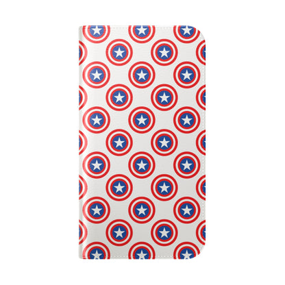 Star Shield Pattern - iPhone 15 Pro Case - Wallet