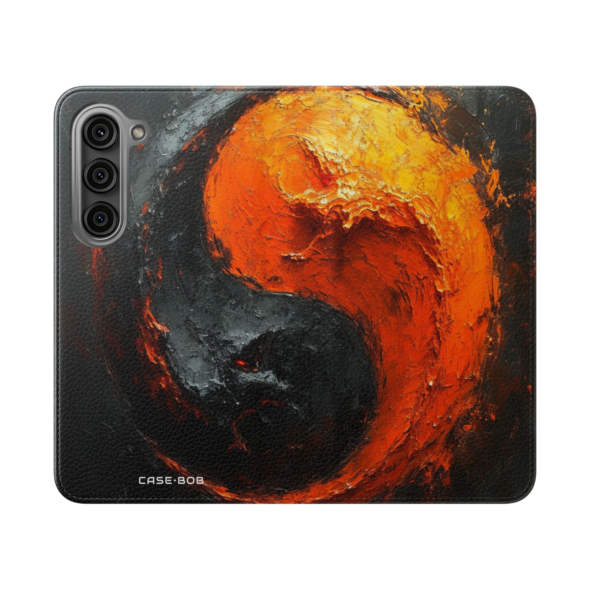 Tulinen Yin Yang - Samsung S23 -lompakkokotelo