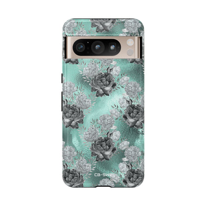 Teal Floral Elegance - Google Pixel Case