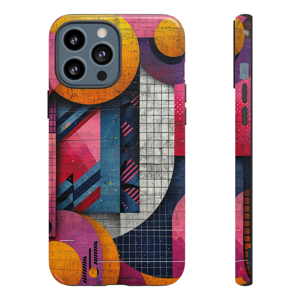 Lively Neon Geometry - Protective Phone Case