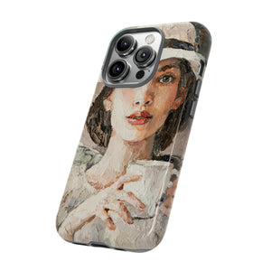 Oil Painting - Lady in a White Hat - Protective Phone Case