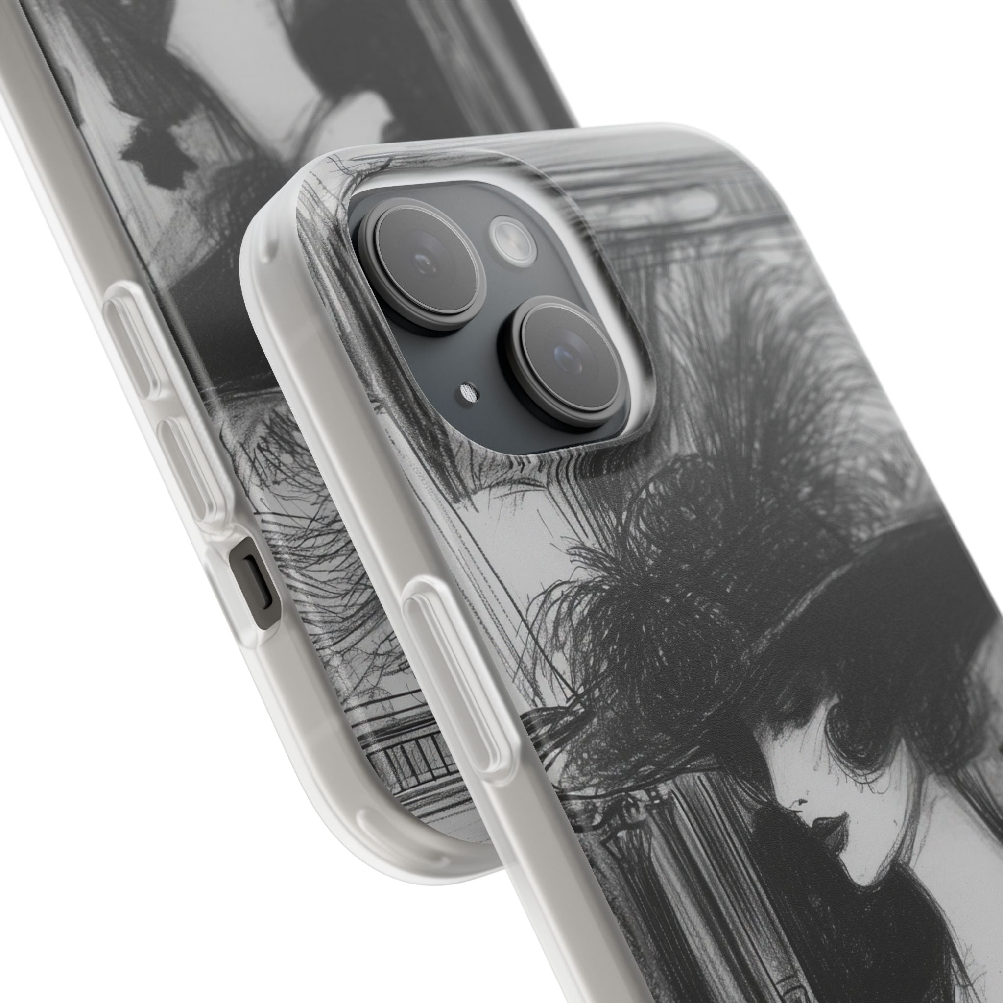 Timeless Elegance in Monochrome iPhone 15 - Flexi Phone Case