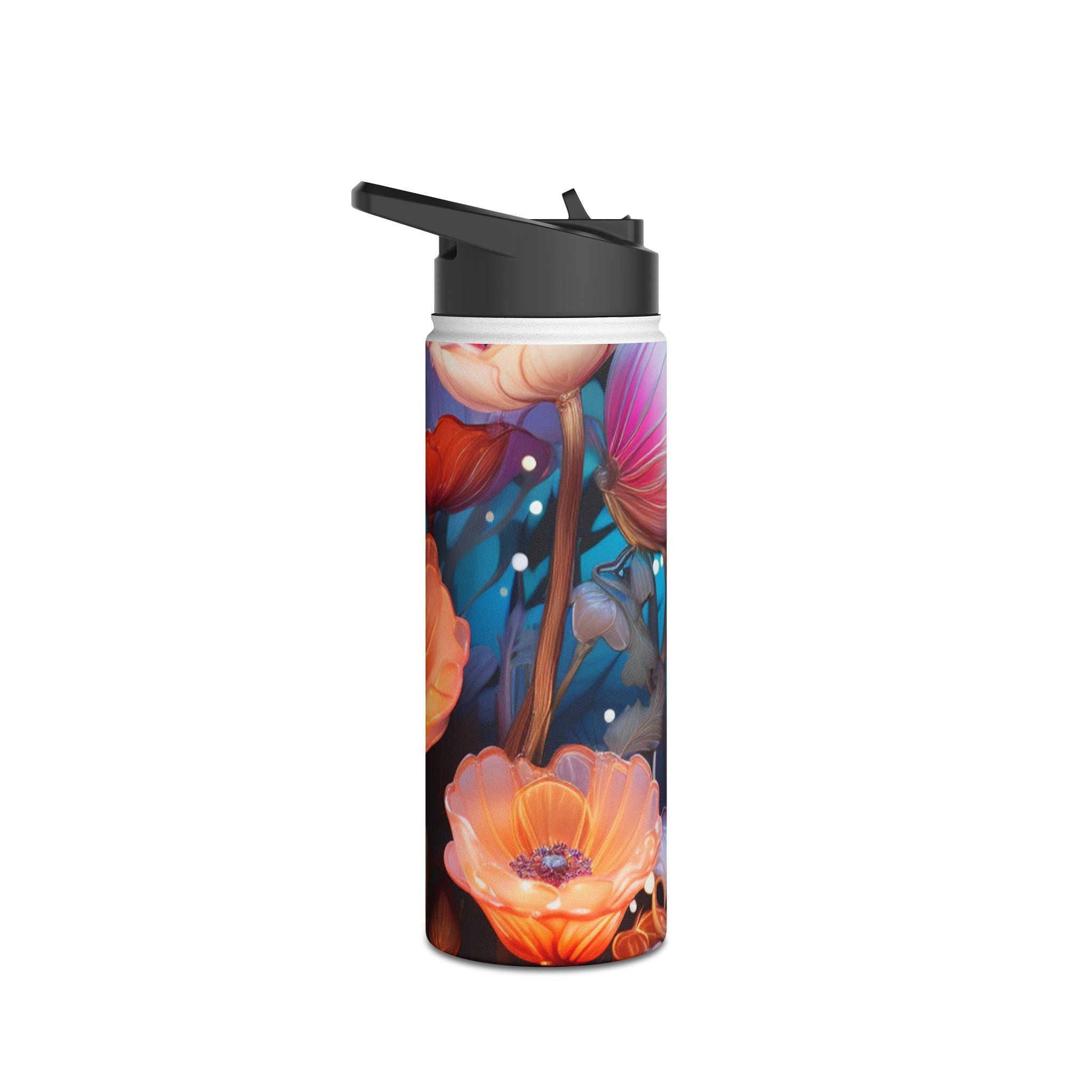 Glowing Petals - Stainless Steel Water Bottle
