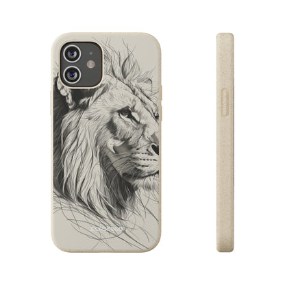 Majestic Linework Lion | Biodegradable Phone Case