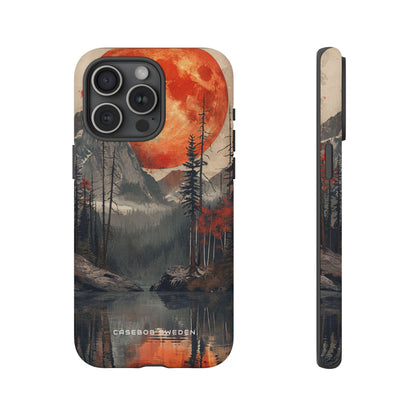 Celestial Glow Over Reflective Landscape iPhone 15 - Tough Phone Case