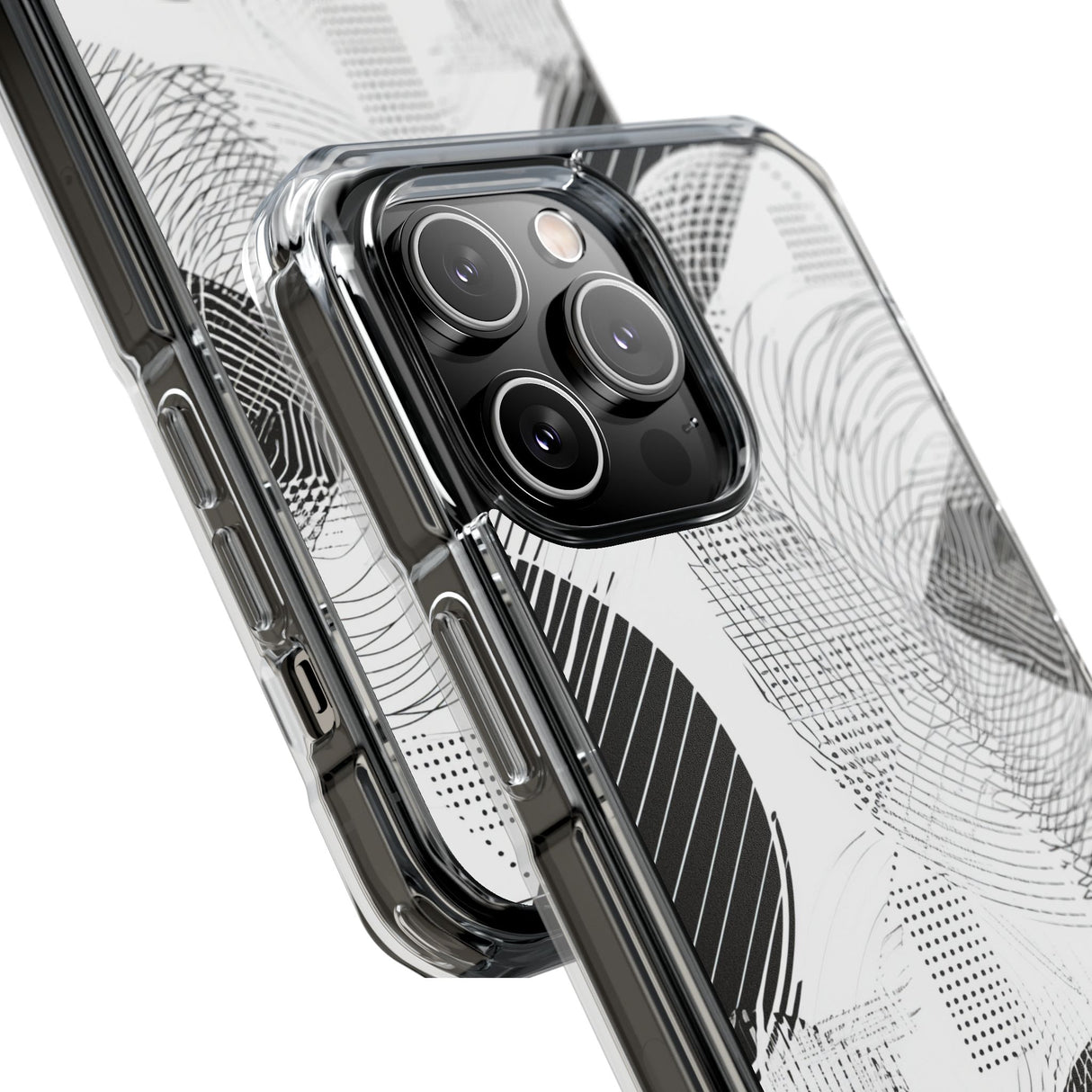 Monochrome Dynamics - Phone Case for iPhone (Clear Impact - Magnetic)