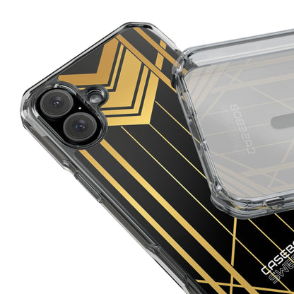Golden Geometric Symphony iPhone 16 - Impact Clear+