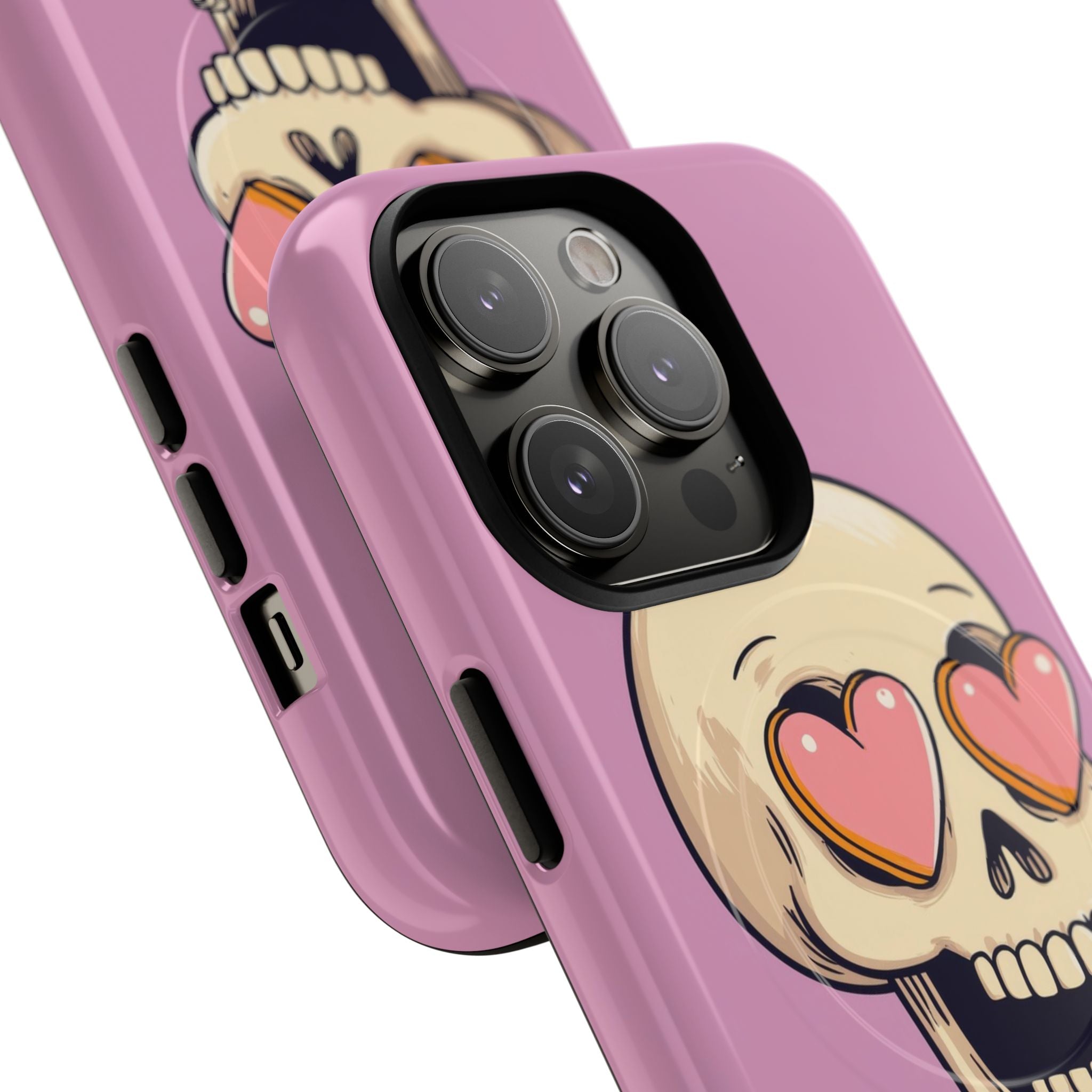 Heart Eyed Skull iPhone 14 Pro Case - Tough+
