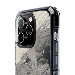 Majestic Linework - Phone Case for iPhone (Clear Impact - Magnetic)