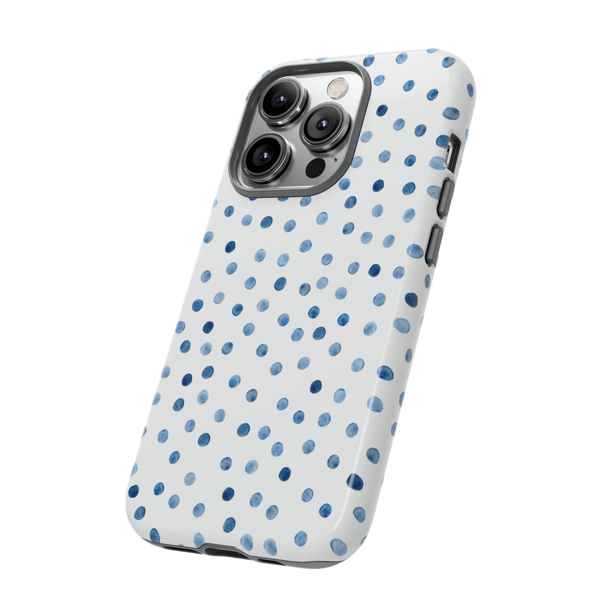 Blue Dots Pattern - Protective Phone Case