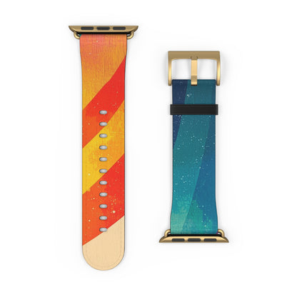 Curved Rainbow Breeze - Watch Band