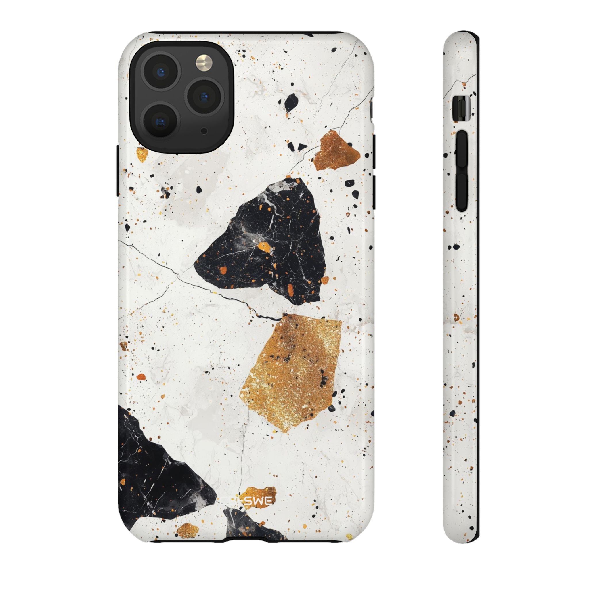 Golden Shapes Dance - iPhone Case