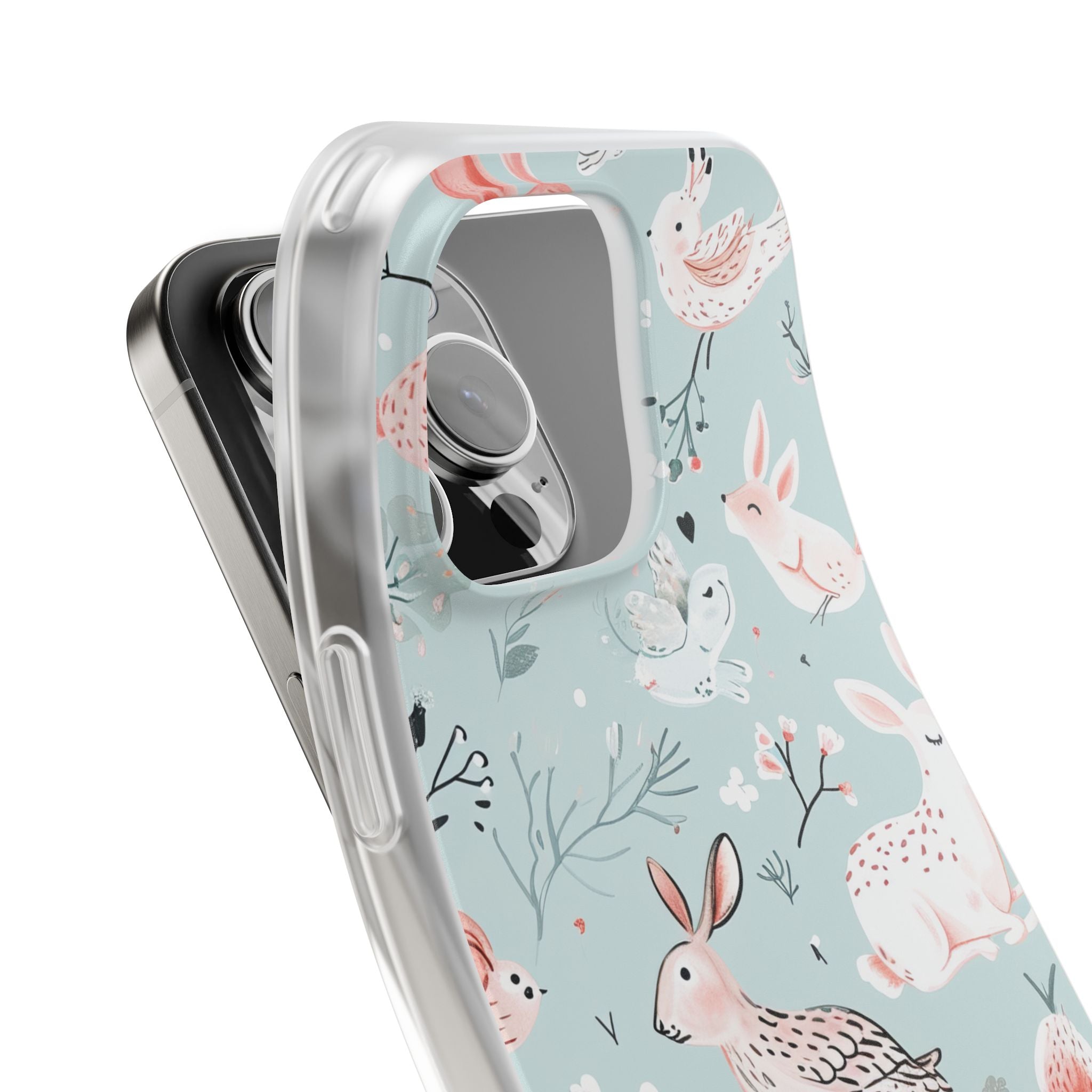 Whimsical Bunny Blossom - Flexi iPhone 16 Phone Case