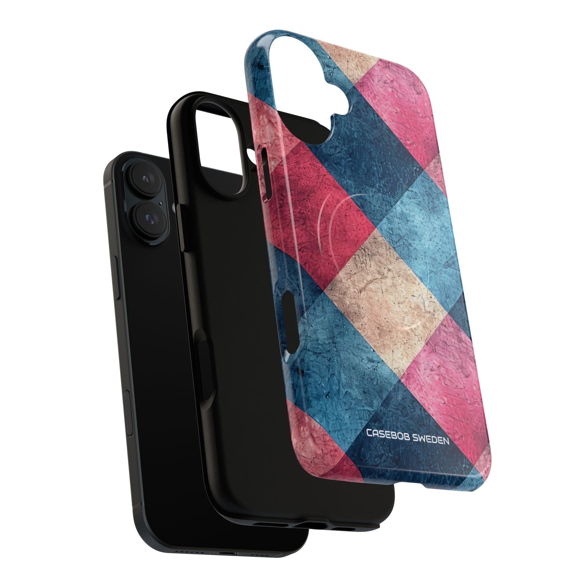 Bold Geometric Squares - Tough + MagSafe® iPhone 16 Phone Case