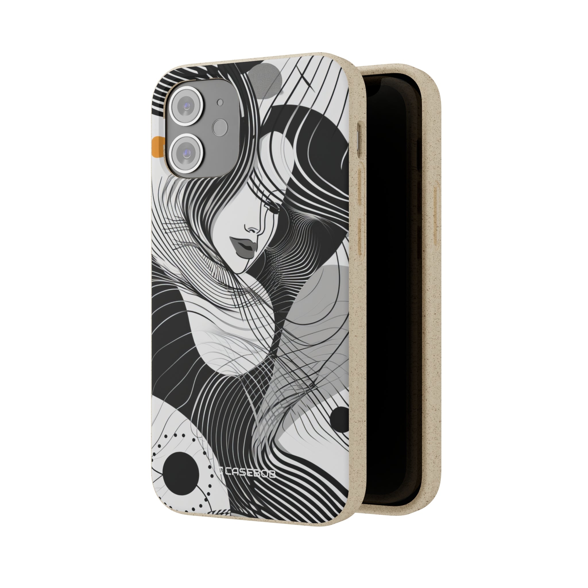 Fluid Noir Rhythm | Biodegradable Phone Case