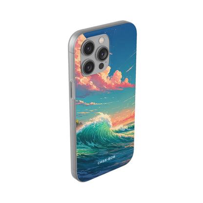 Turquoise Curl iPhone 14 Pro Max Case - Soft