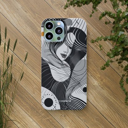 Fluid Noir Rhythm | Biodegradable Phone Case