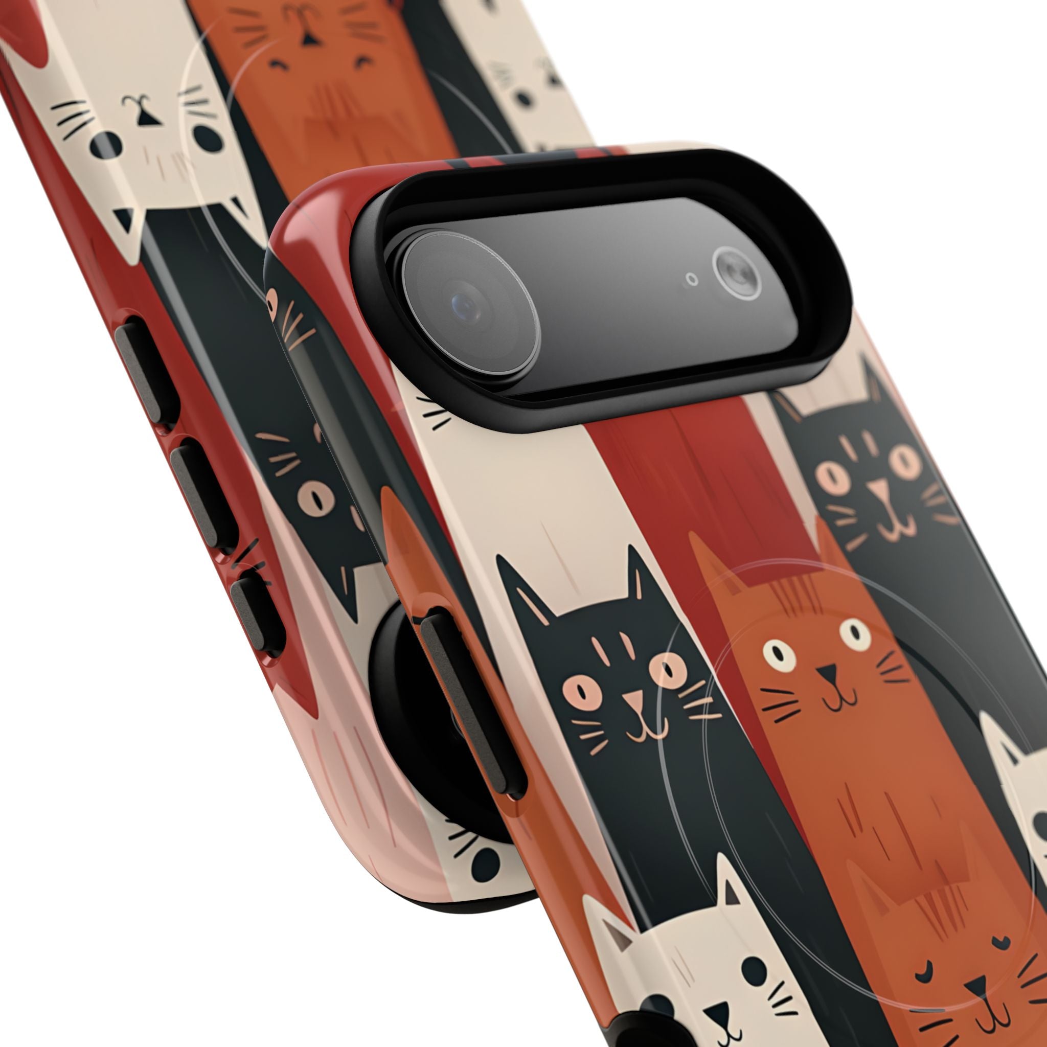 Elongated Cats Black iPhone 17 Air Case - Tough+