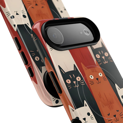 Elongated Cats Black iPhone 17 Air Case - Tough+