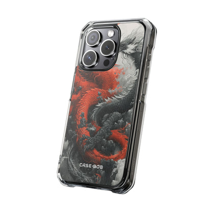 Twin Dragons Crimson iPhone 15 Pro Case - Impact