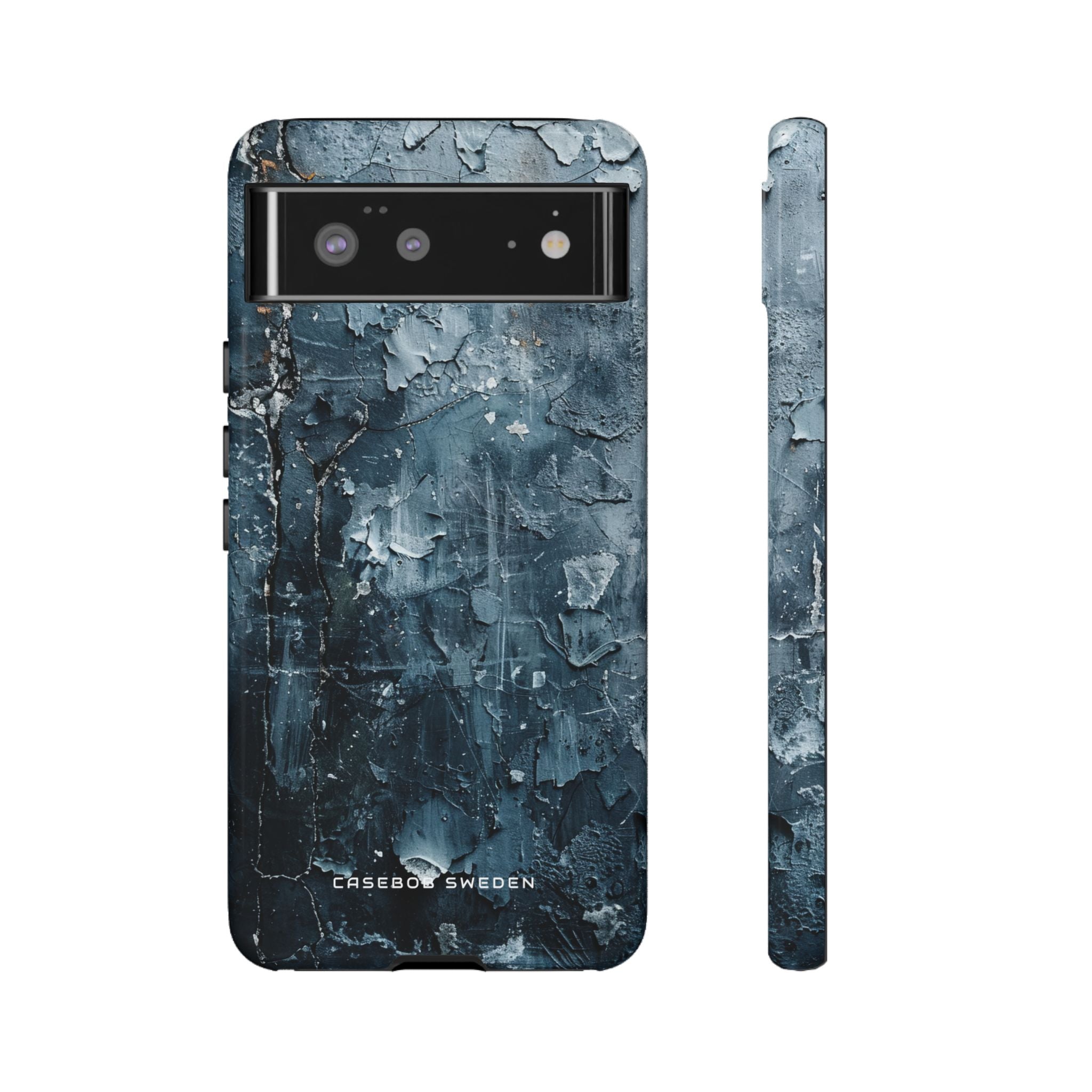 Weathered Blue Tapestry with Cracked Layers Google Pixel 6 - Tough Phone Case