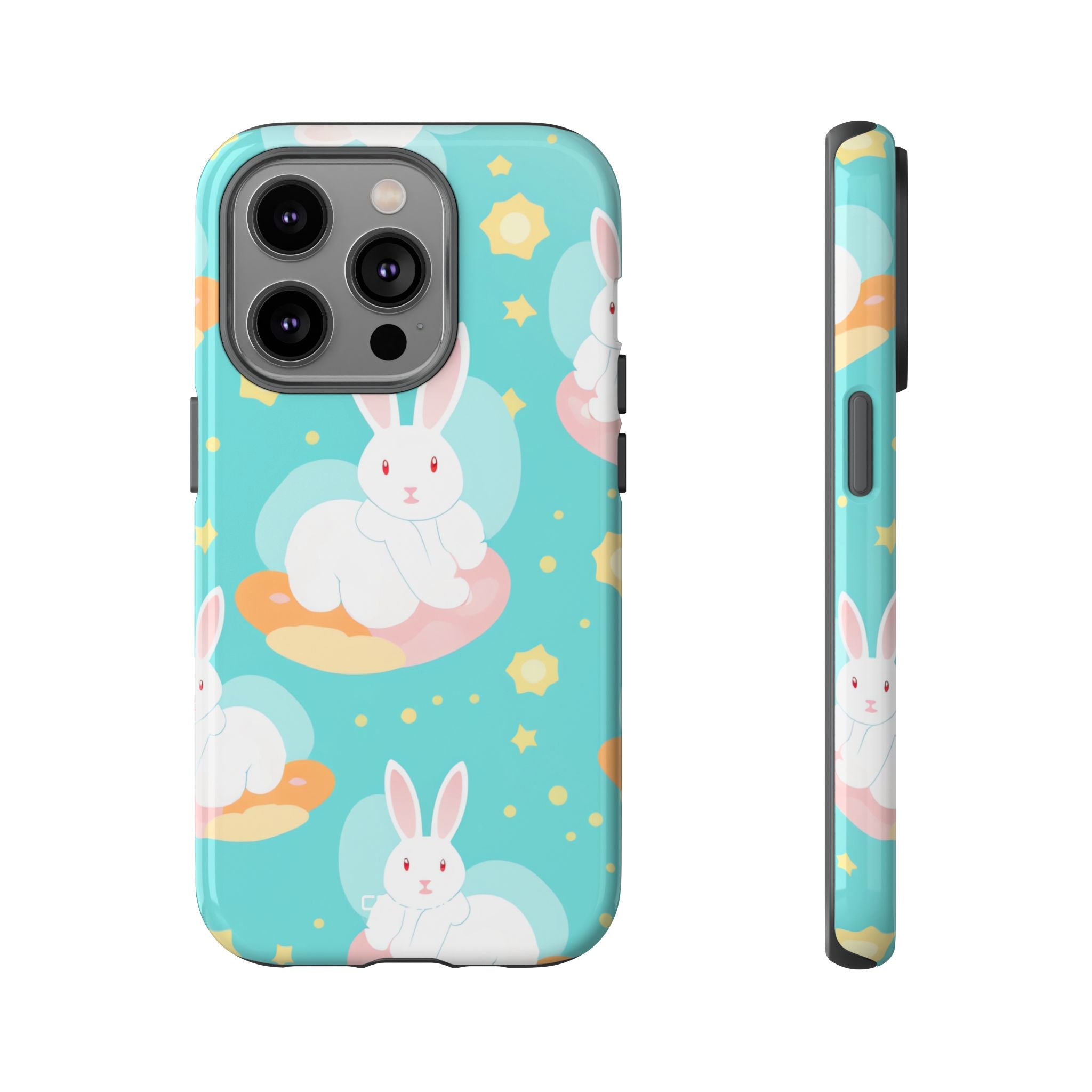 Bunnies Float Dreamily - iPhone Case