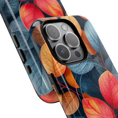 Vibrant Nature Leaves - Tough + MagSafe® iPhone 15 Phone Case