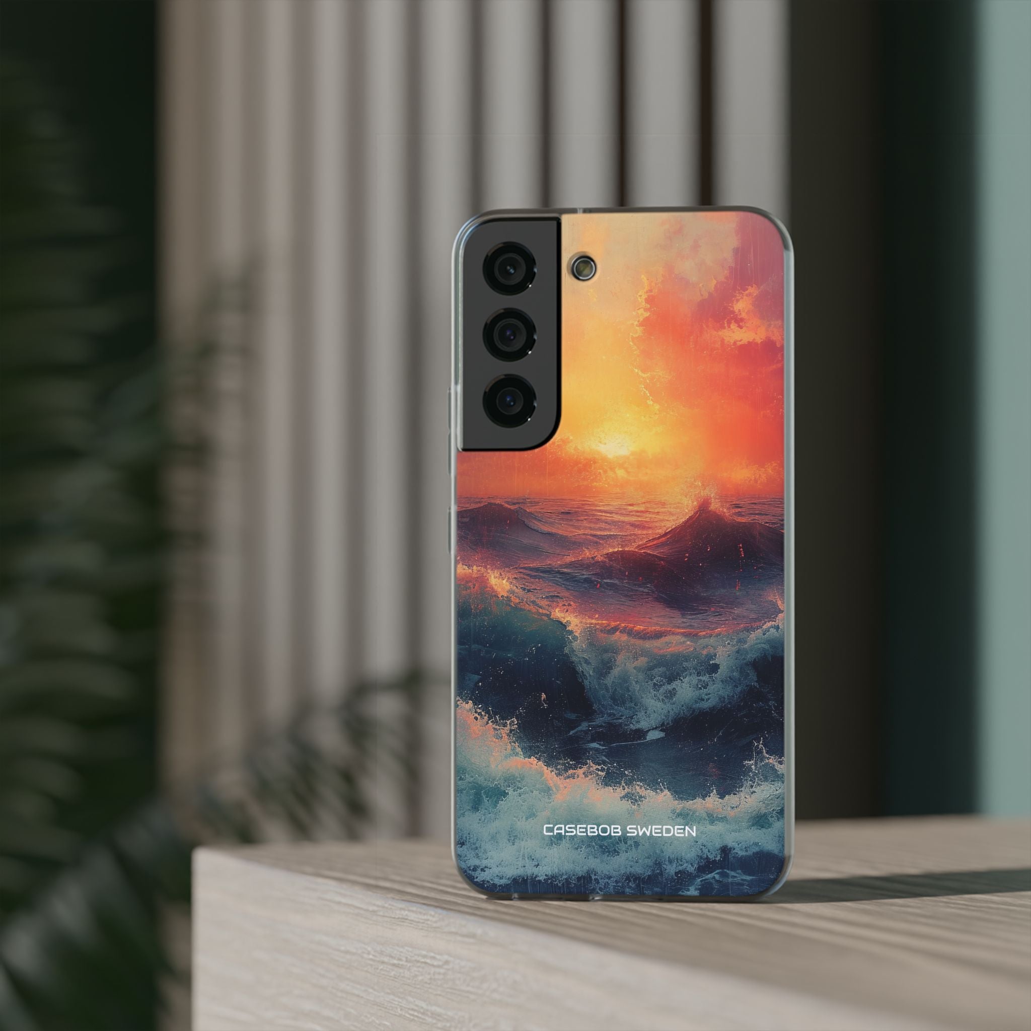 Ocean Sunset Waves - Flexi Samsung S22 Phone Case