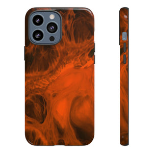 Red Flame Ink Art iPhone Case (Protective) iPhone 13 Pro Max Glossy Phone Case