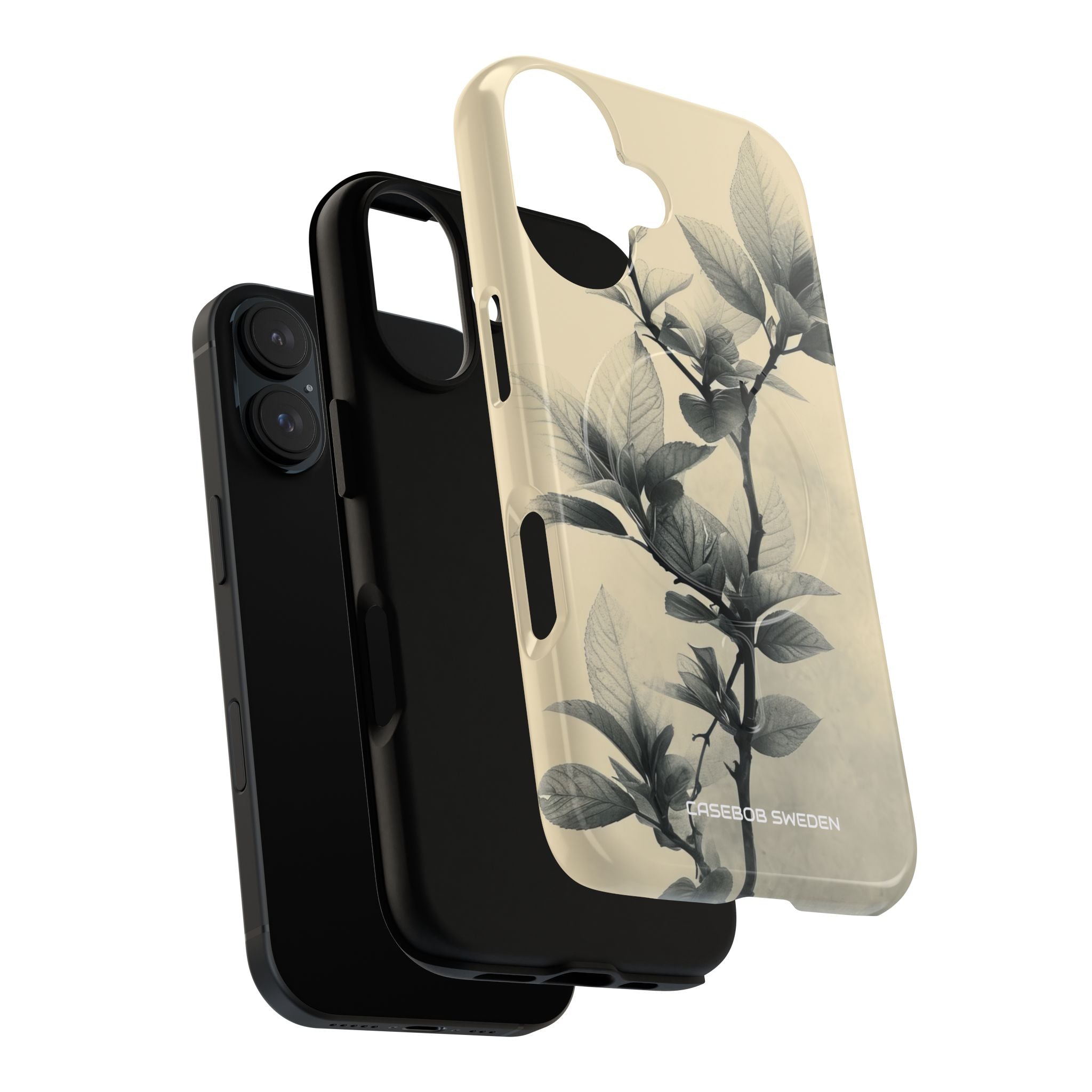 Beige Branch Art - Tough + MagSafe® iPhone 16 Phone Case