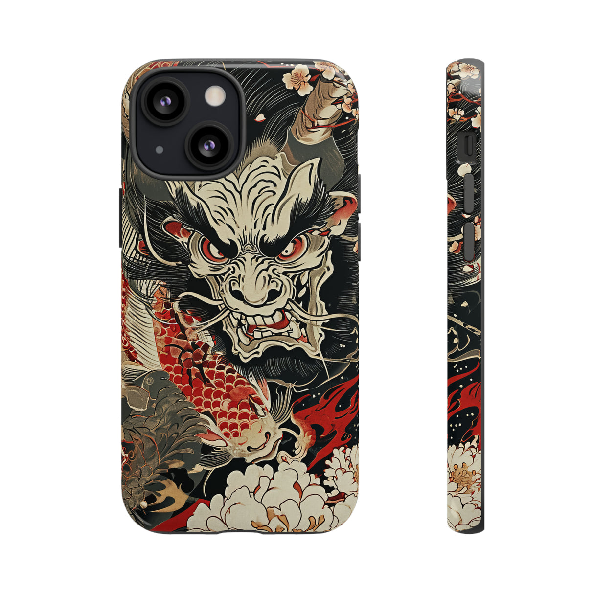 Oni & Sacred Symbols Fusion - Protective Phone Case