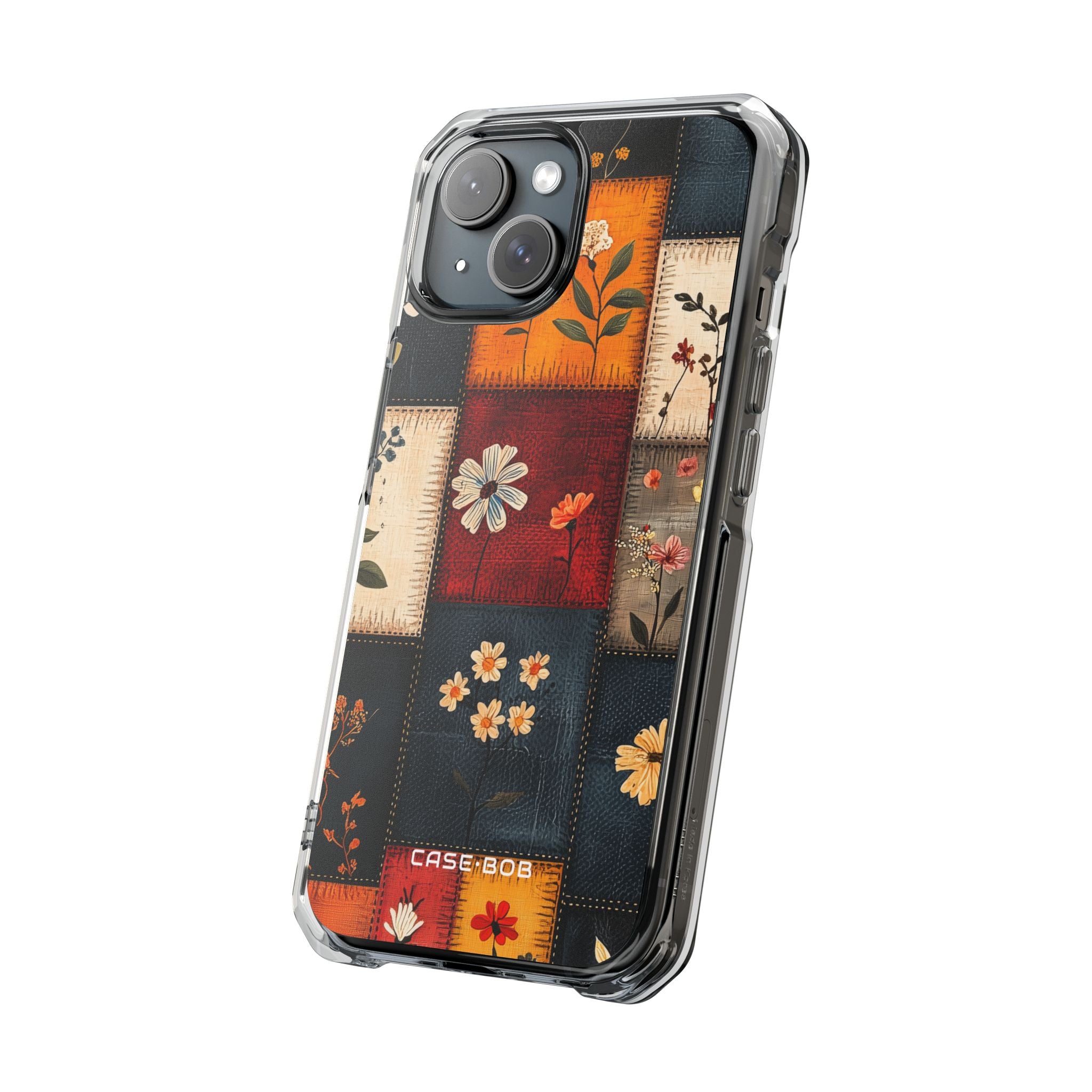 Patchwork Blossoms iPhone 15 Case - Impact