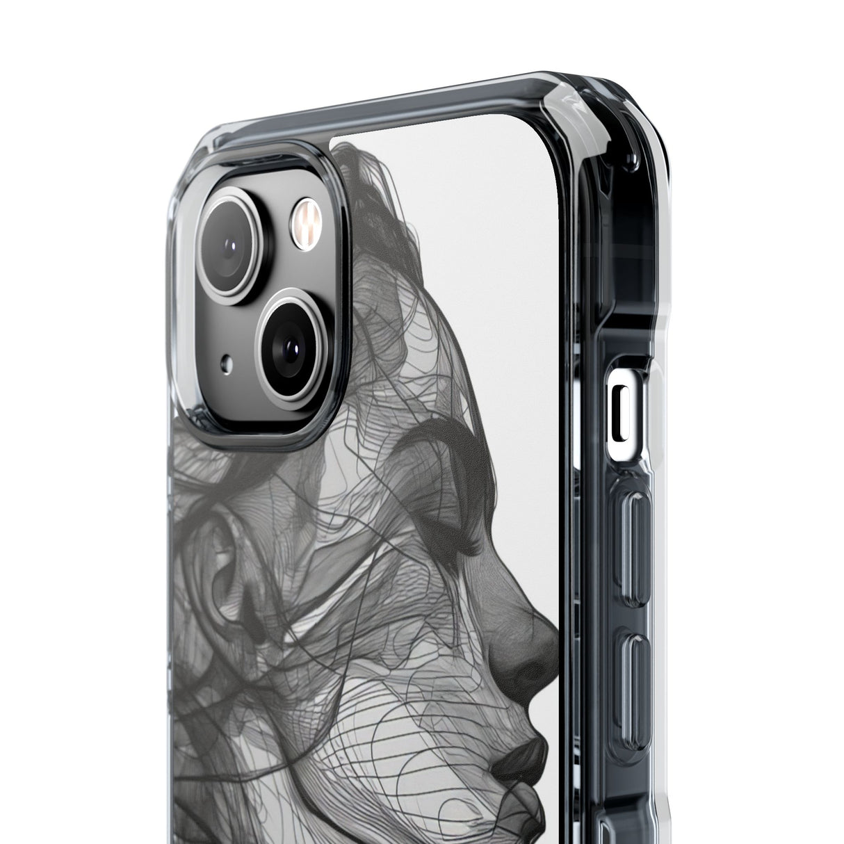 Ethereal Lines - Phone Case for iPhone (Clear Impact - Magnetic)