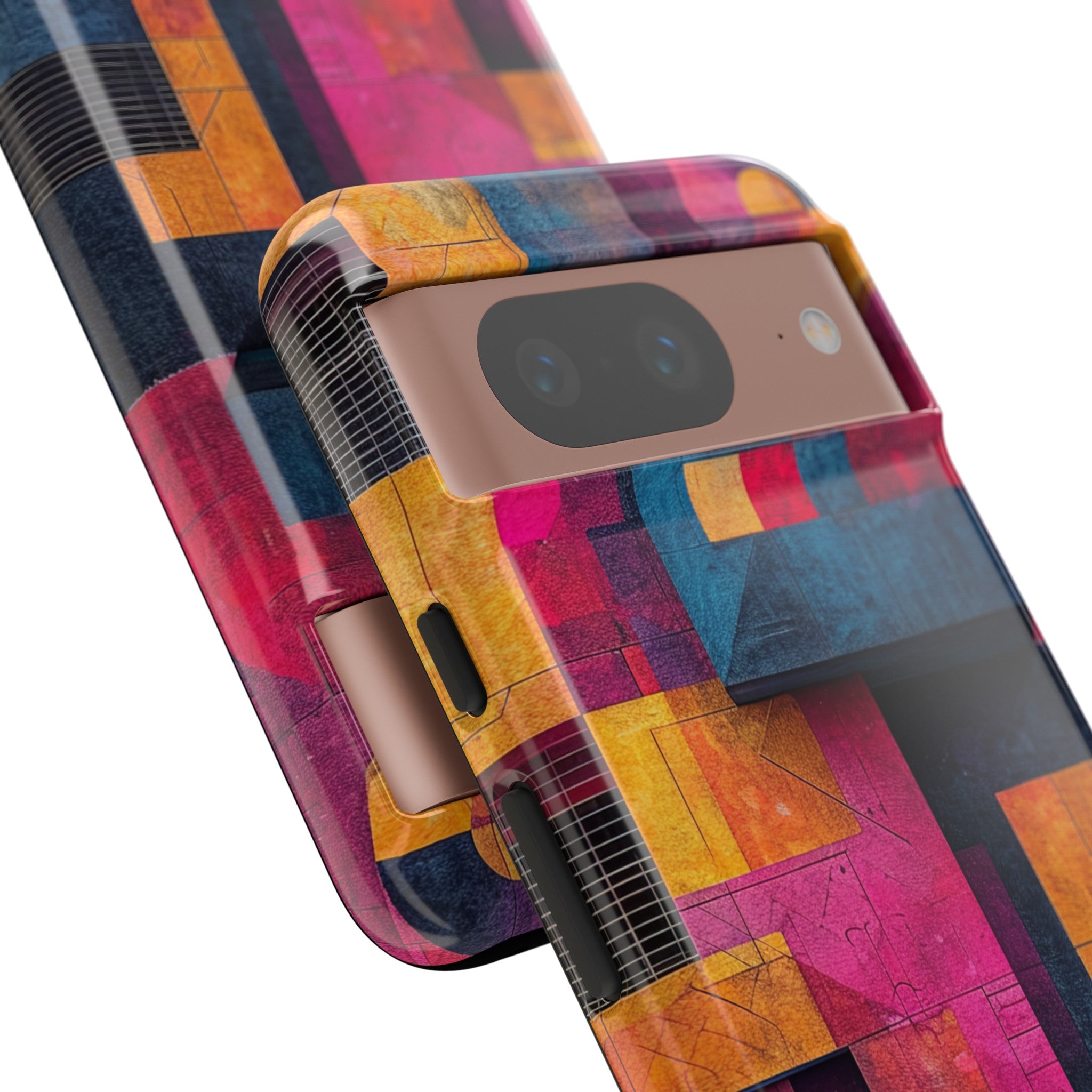 Electric Geometric Vibes - Protective Phone Case