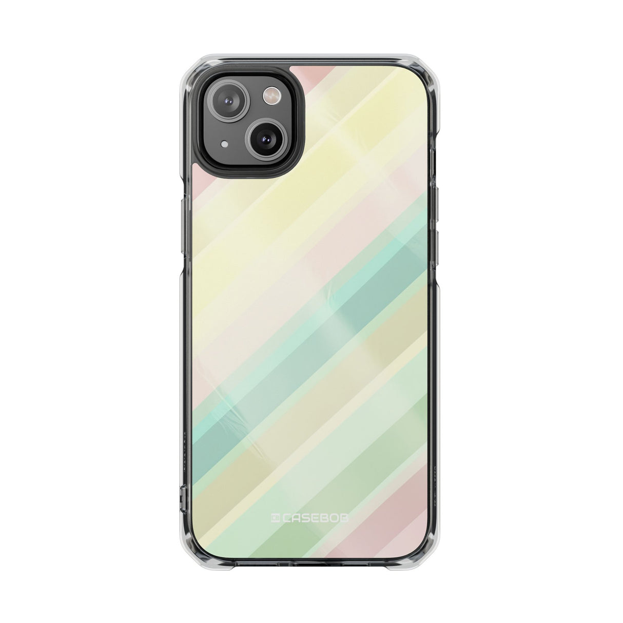 Pastellfarbenes Muster | Handyhülle für iPhone (Clear Impact Case – magnetisch)