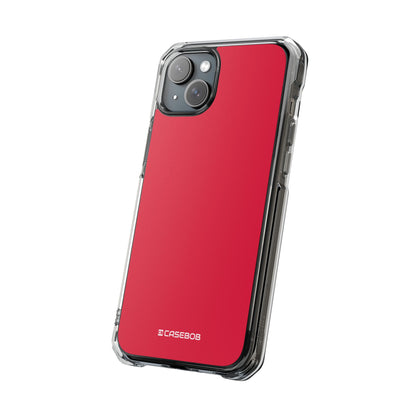 Crimson Red - Clear Impact Case for iPhone