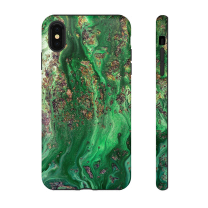 Green Sparkle Ink Art - Protective Phone Case