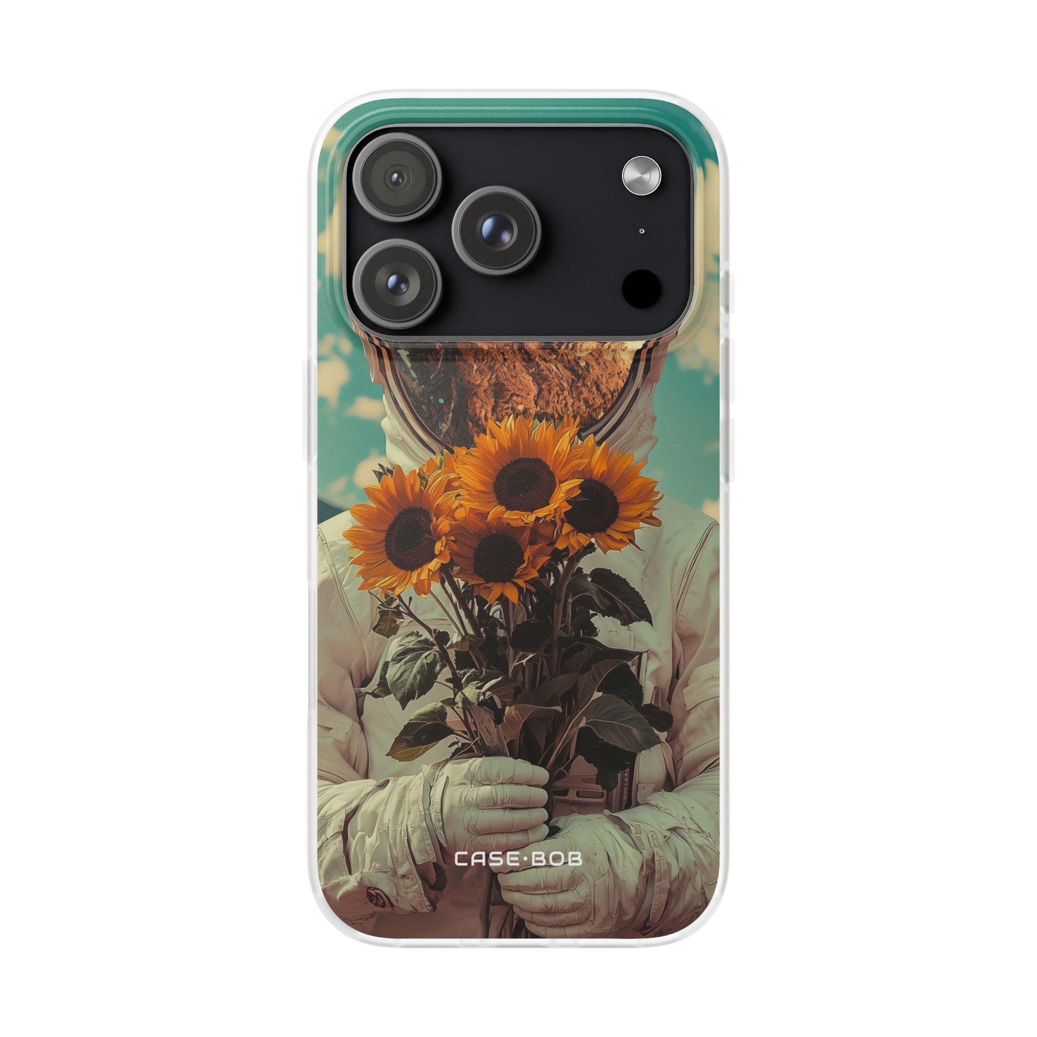 Sunflower Astronaut iPhone 17 Pro Case - Soft