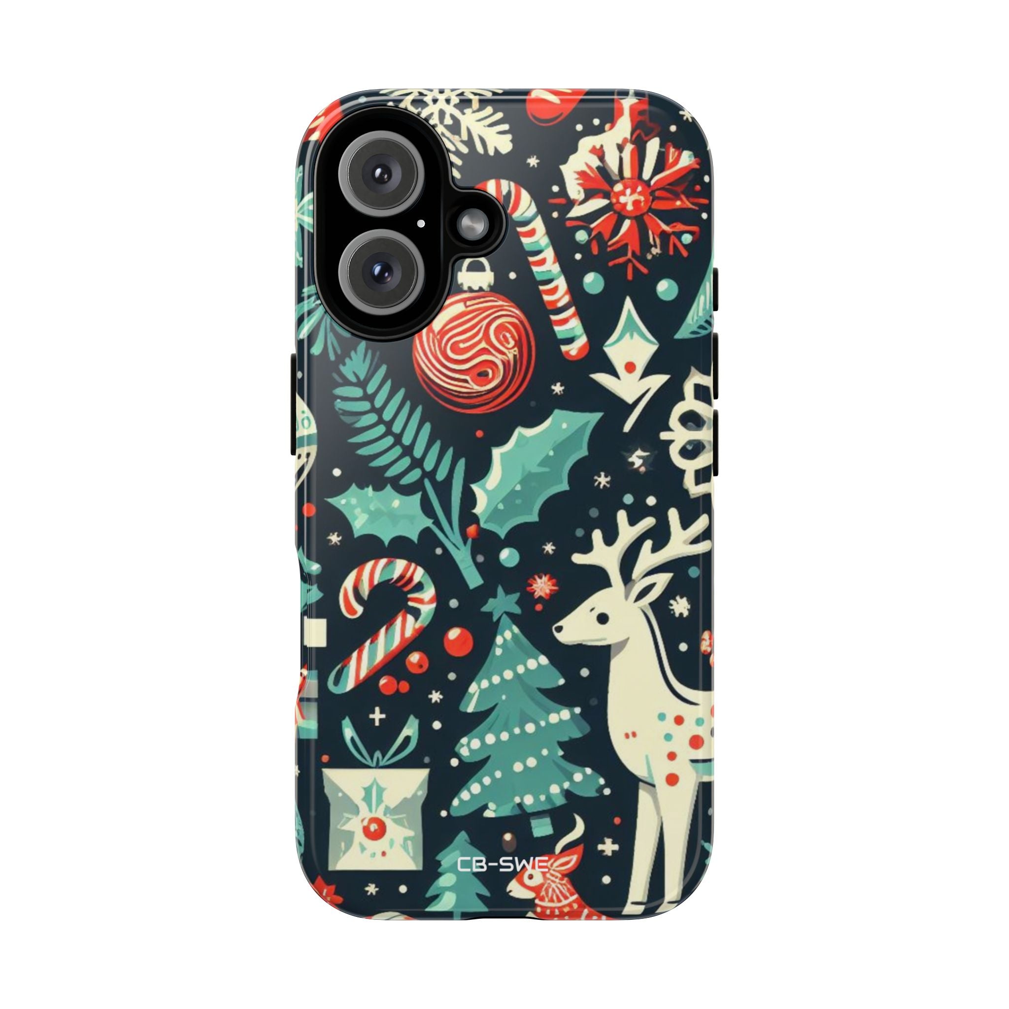 Festive Snowflakes Dance - iPhone Case