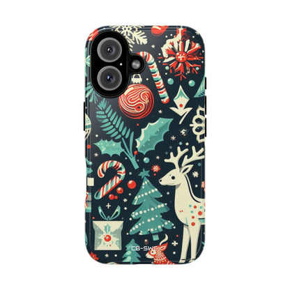 Festive Snowflakes Dance - iPhone Case