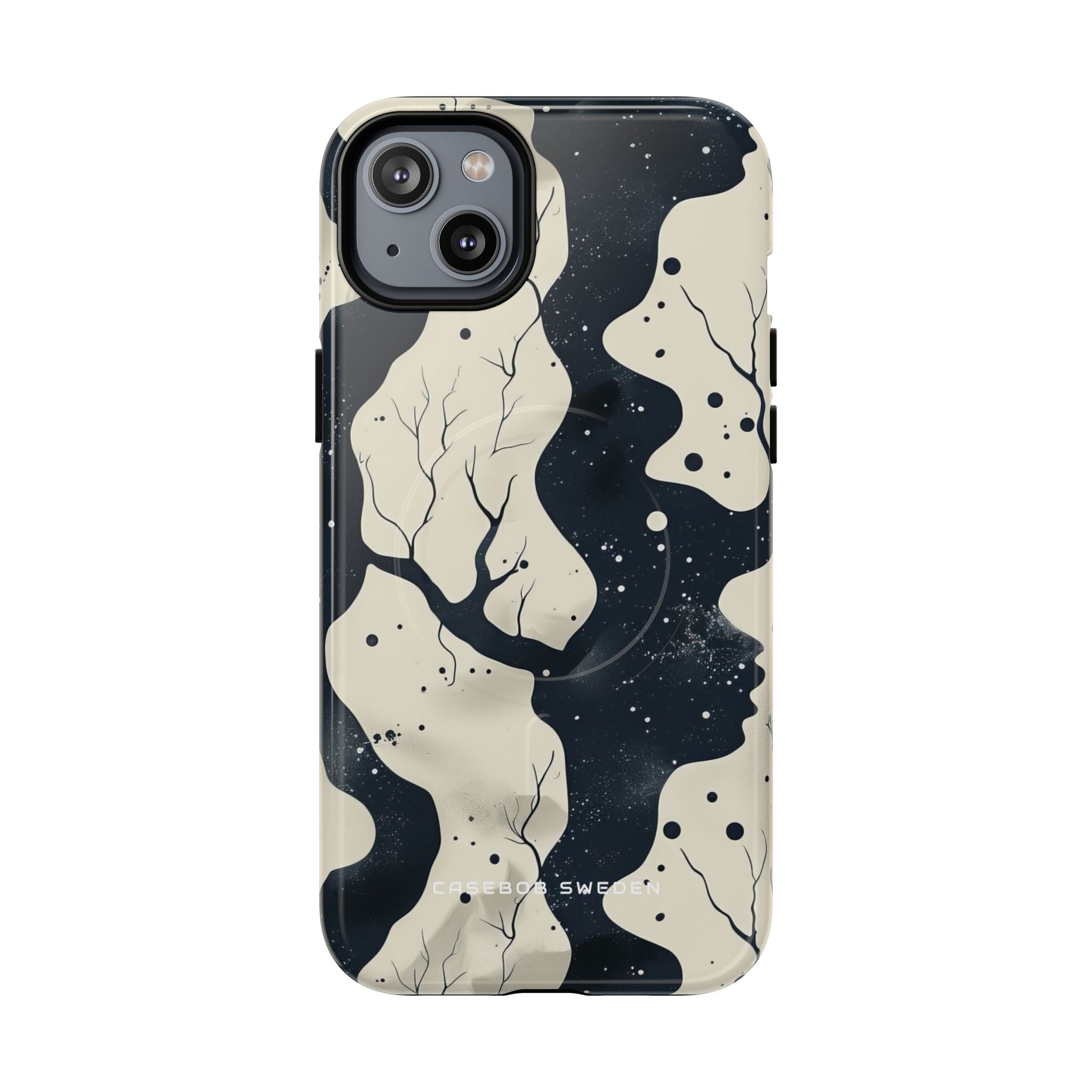 Organic Fluid Silhouettes with Cosmic Depth iPhone 14 | Tough+ Phone Case