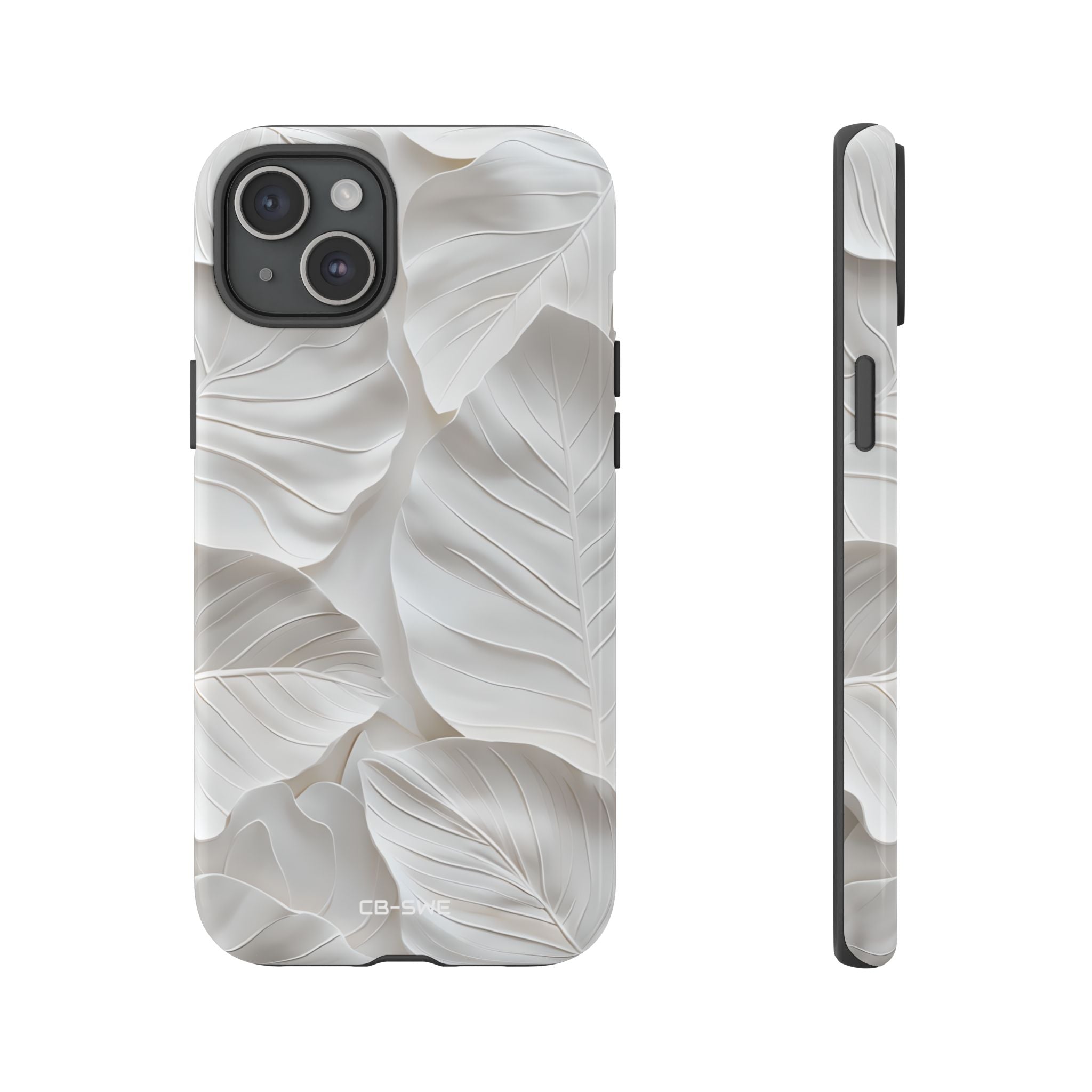 Elegant Leaf Relief - iPhone Case