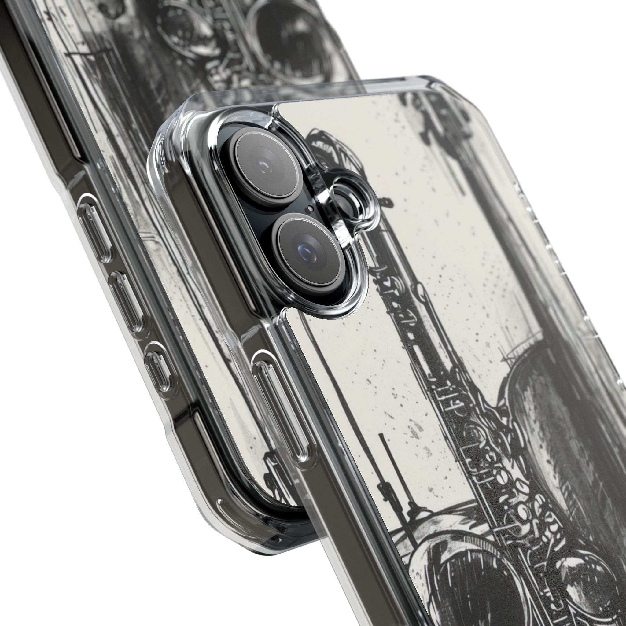 Jazz Instrument Line Symphony iPhone 16 - Clear Impact Phone Case