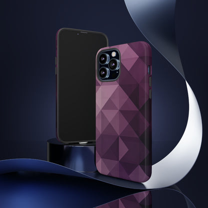 Purple Fade Squares - Protective Phone Case