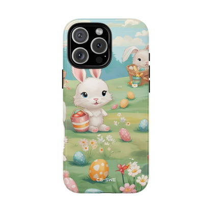 Bunnies Hunt Eggs - iPhone Case