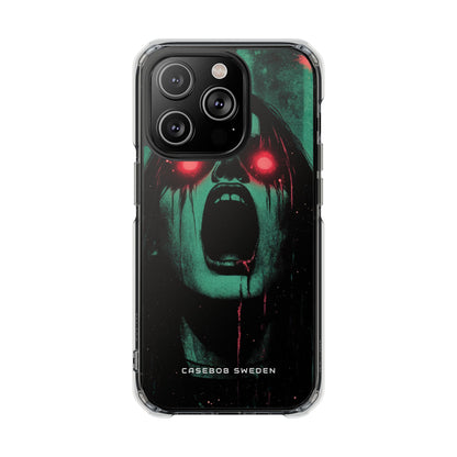 Haunting Glow of Gothic Eyes iPhone 14 - Clear Impact Phone Case