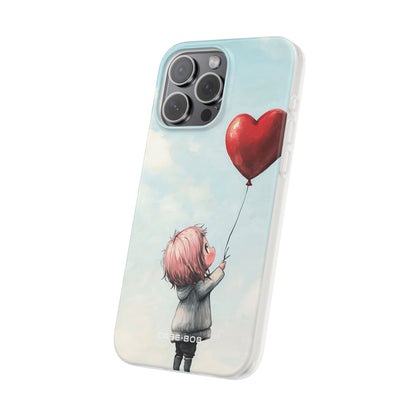 Heart Balloon Glow iPhone 15 Pro Max Case - Soft