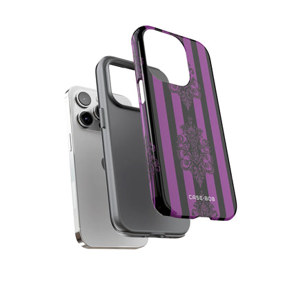 Damask Elegance Purple iPhone 14 Pro Case - Tough