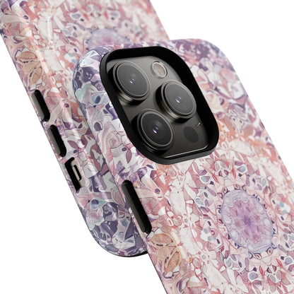 Purple Pink Mandala - Tough + MagSafe® iPhone 14 Phone Case