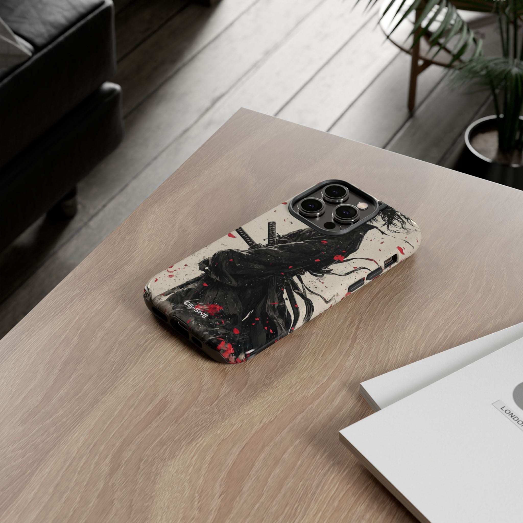 Falling Samurai Petals - iPhone Case